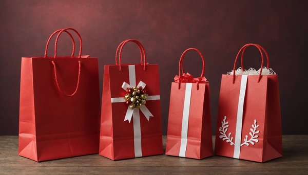 Pochettes cadeaux buffet rouge festives pour vos célébrations